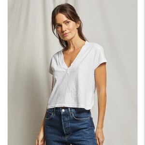 Perfectwhitetee White Crop Relaxed T-Shirt